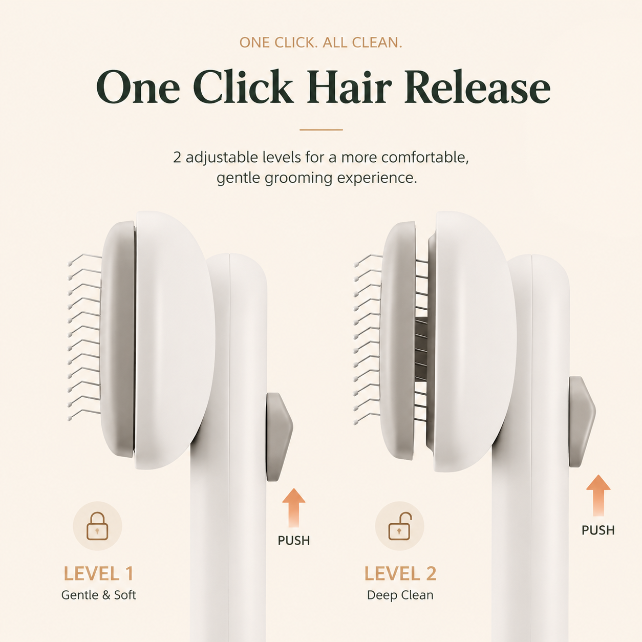 Nuvipet Self-Cleaning Pet Brush