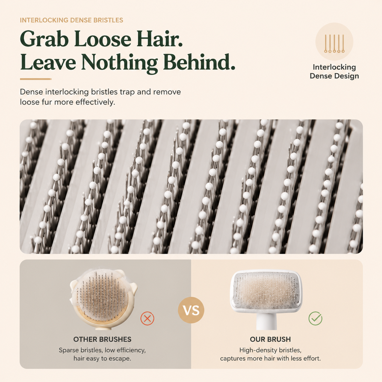 Nuvipet Self-Cleaning Pet Brush